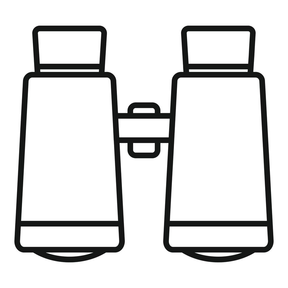 Survival binoculars icon, outline style vector