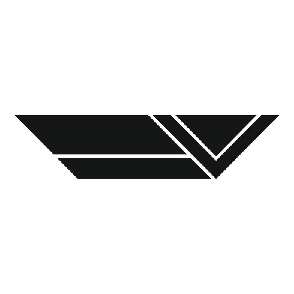 Plastic gutter icon, simple style vector