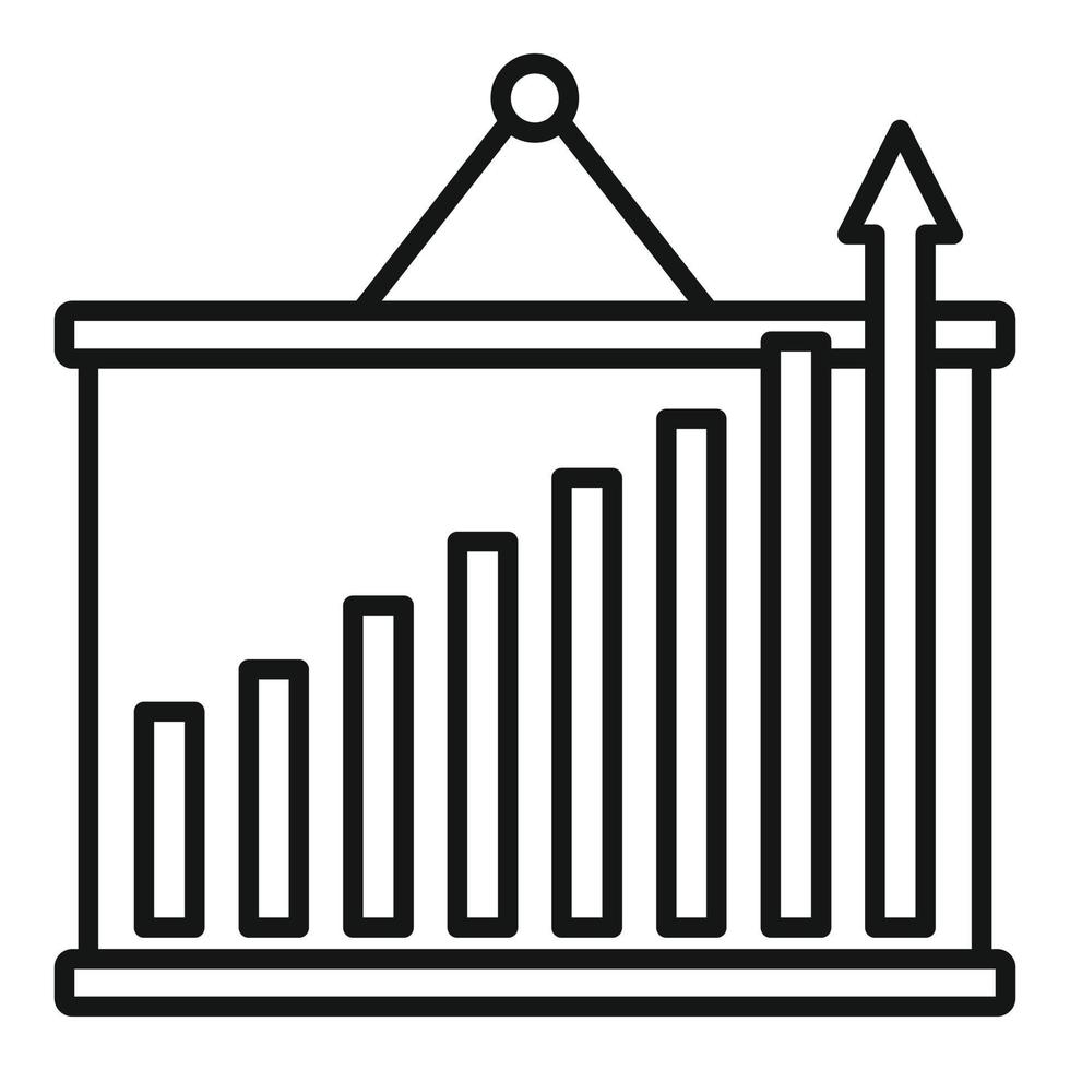Crowdfunding paper banner icon, outline style vector