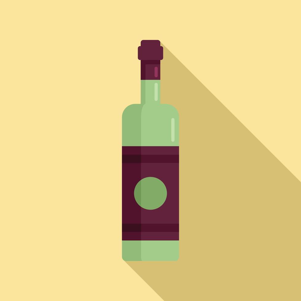 icono de copa de vino, estilo plano vector