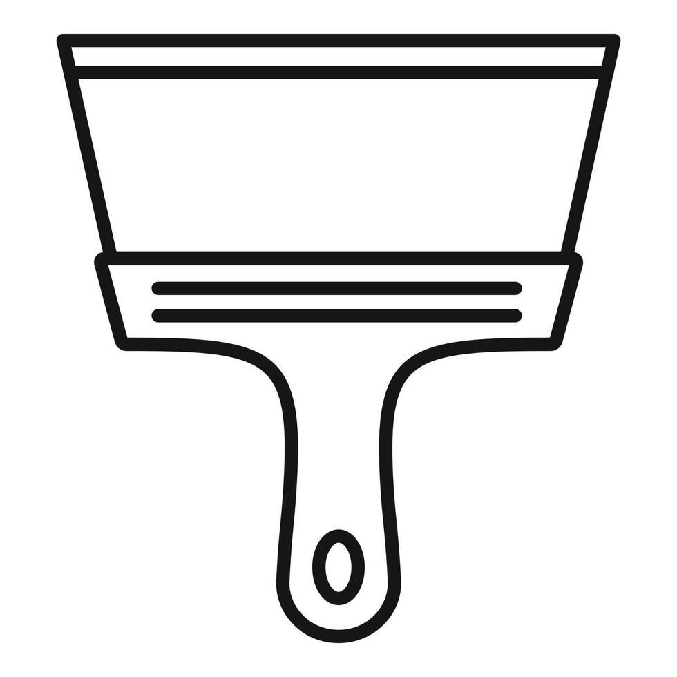 Putty knife glove icon, outline style vector