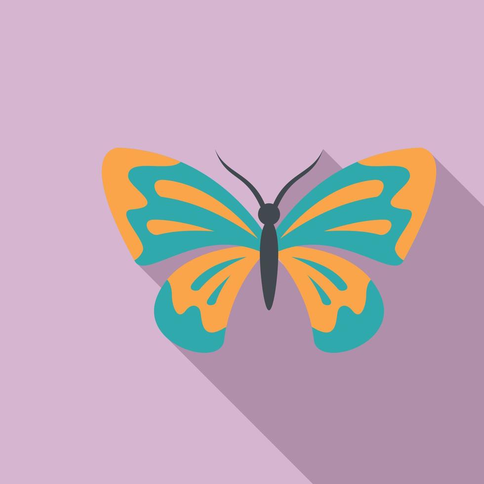 Decoration butterfly icon, flat style vector