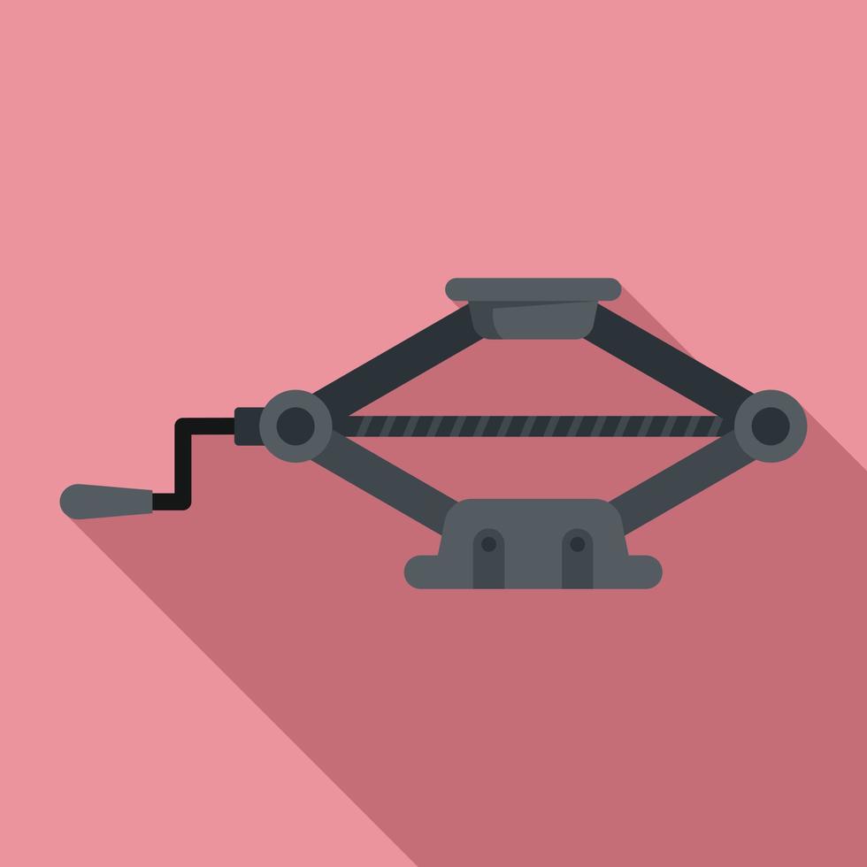 Manual jack-screw icon, flat style vector