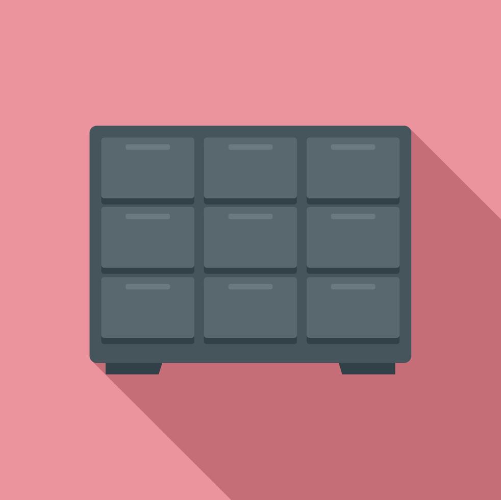 icono de cajas de banco de almacenamiento, estilo plano vector