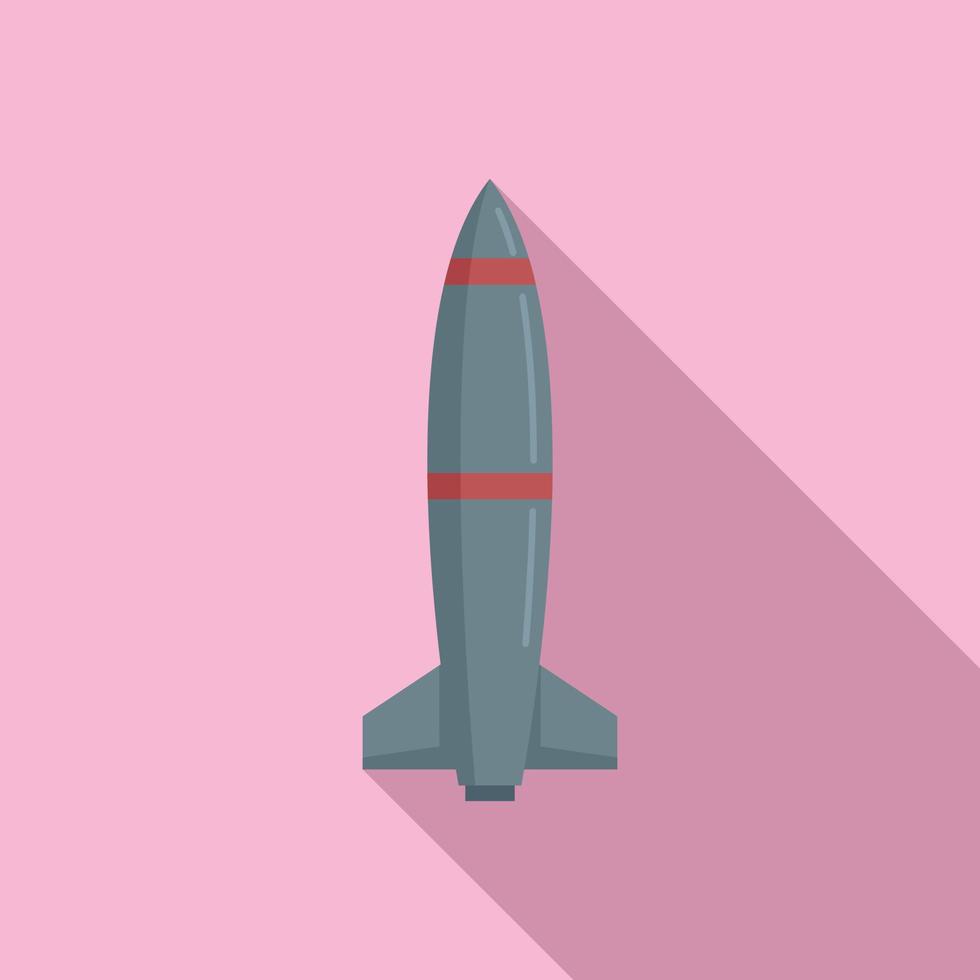 Missile strike icon, flat style vector