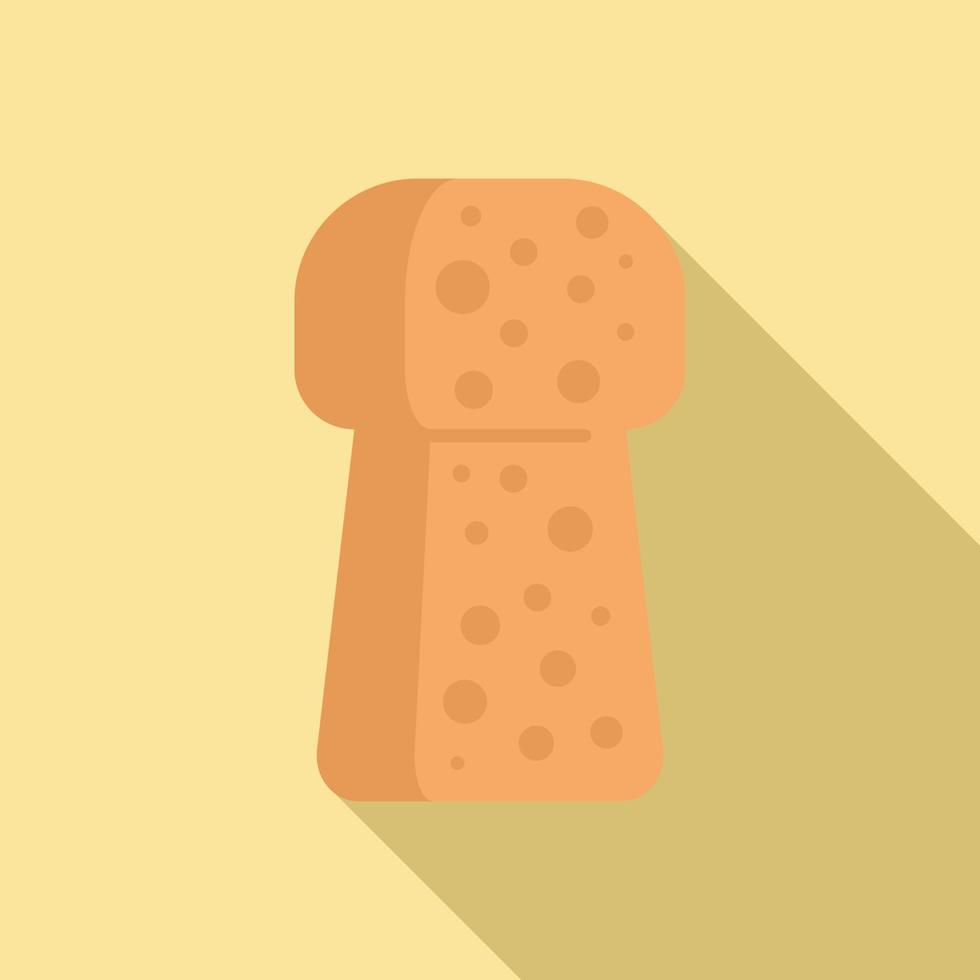 Bottle cork icon, flat style vector