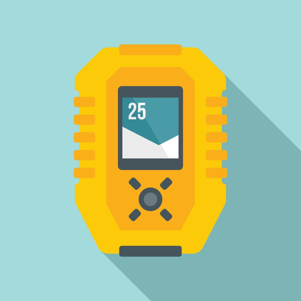Echo sounder gadget icon, flat style vector
