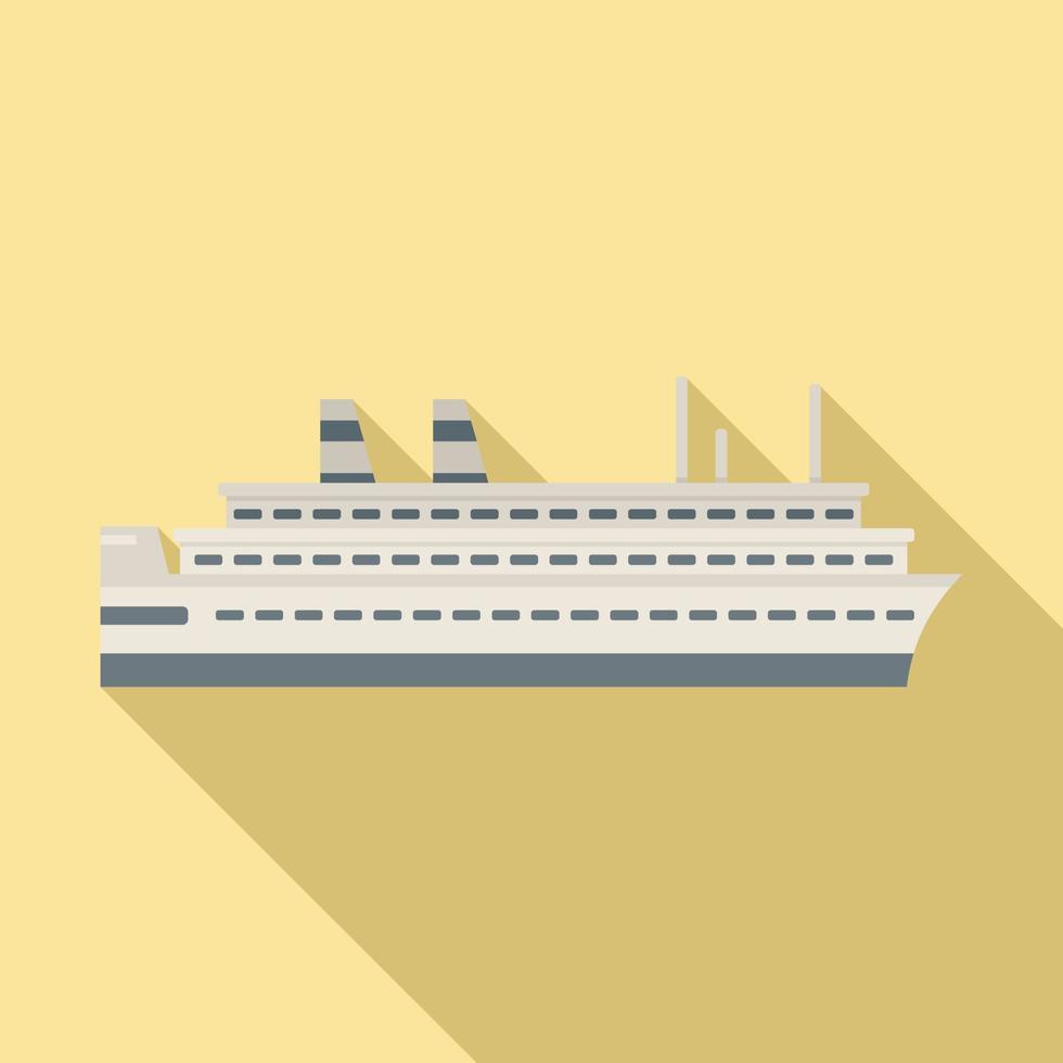 Marine cruise icon, flat style vector