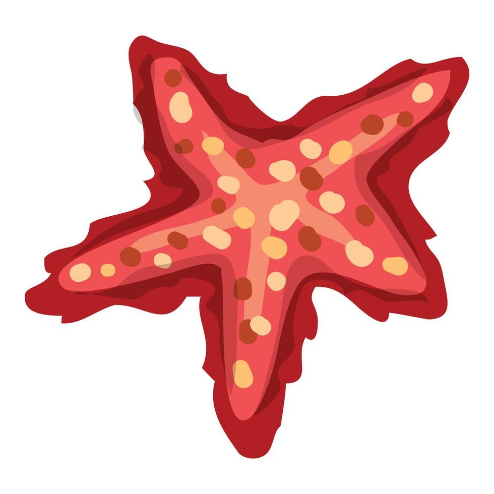 Aquarium sea star icon, cartoon style vector