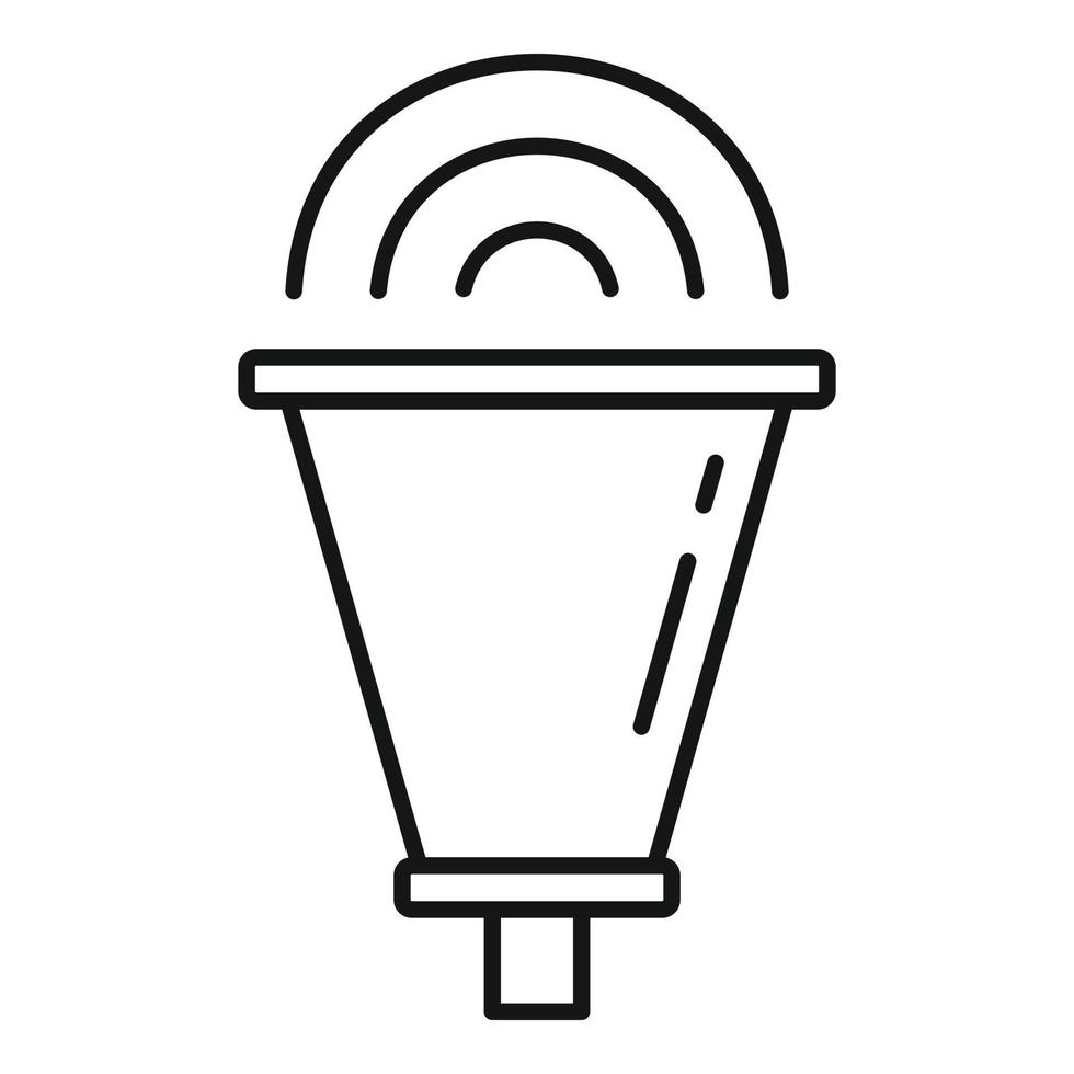 Wave megaphone icon, outline style vector