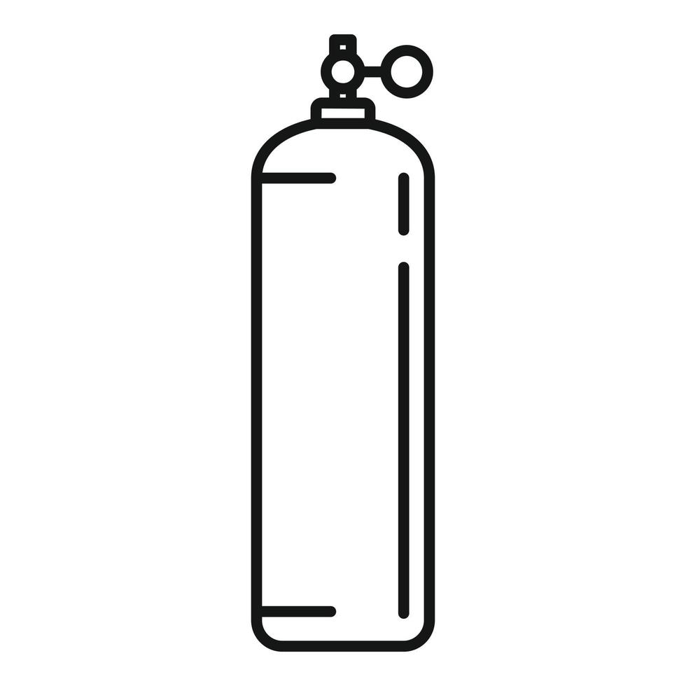 Gas cylinder storage icon, outline style vector