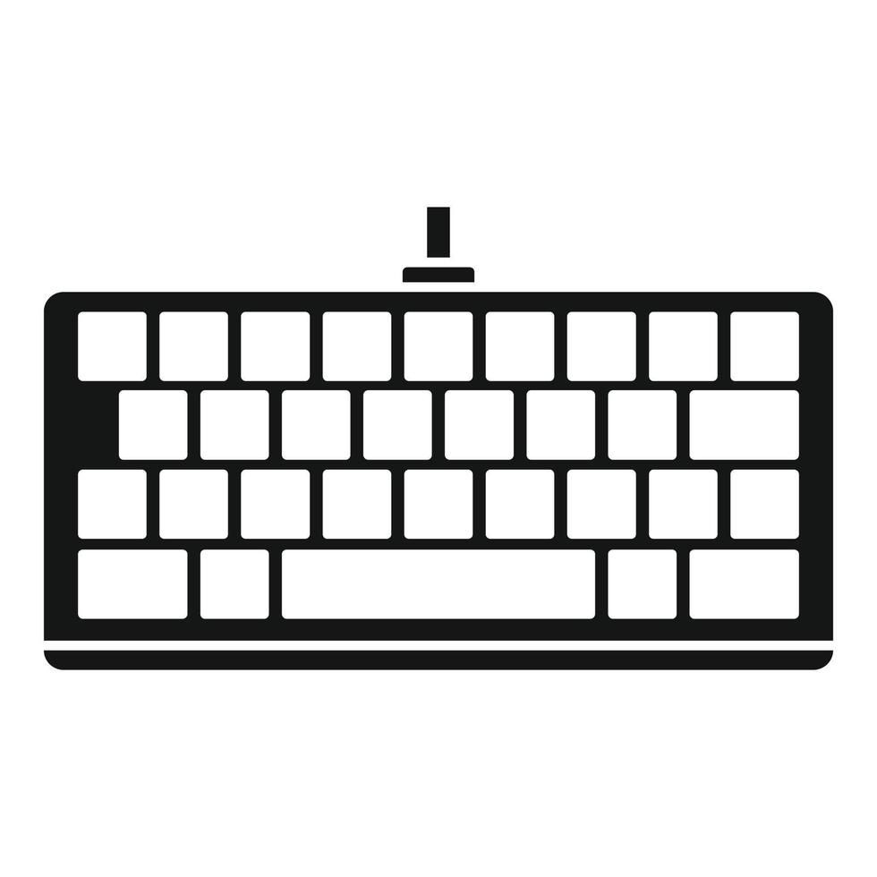 Computer keyboard icon, simple style vector