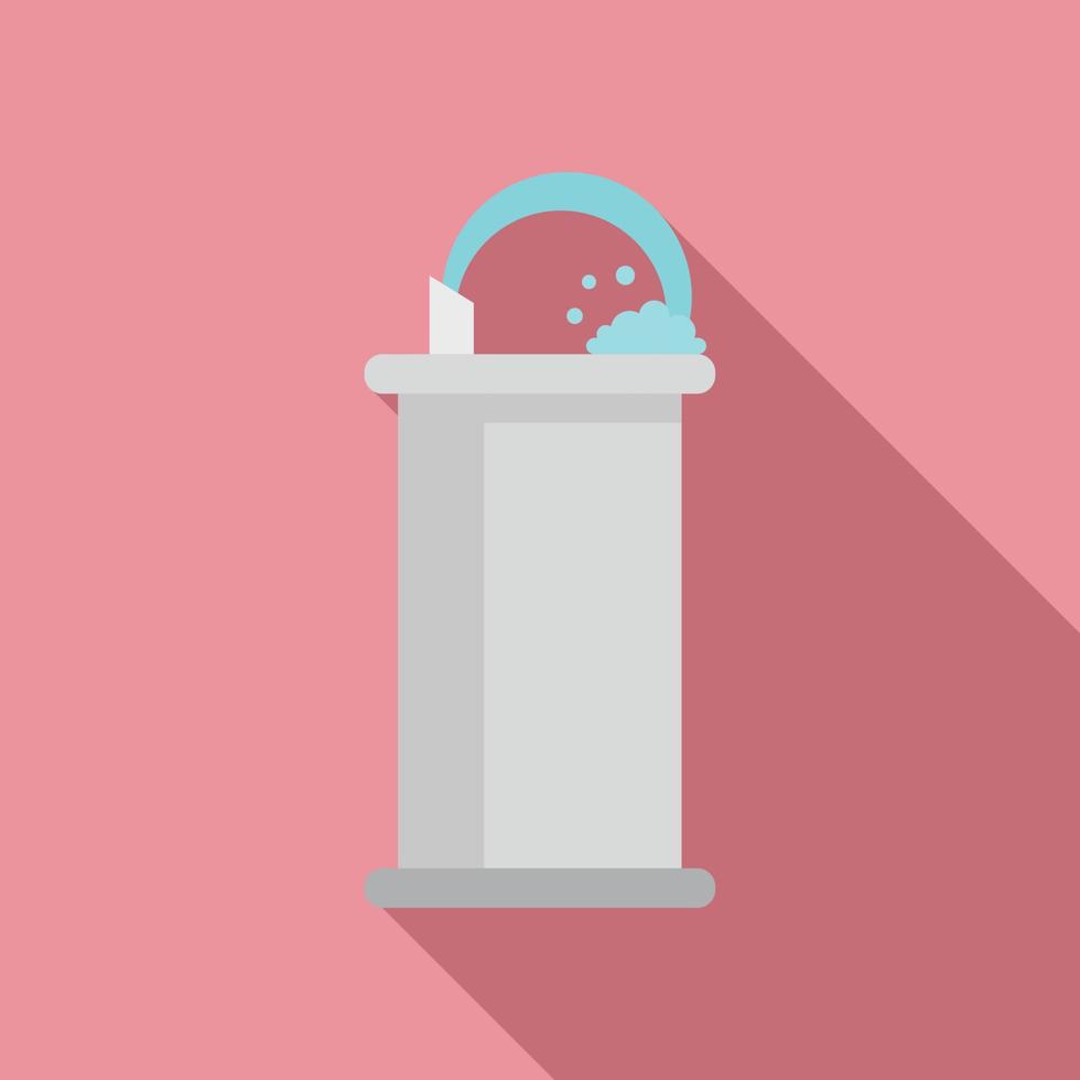 Beach drinking fountain icon, flat style vector