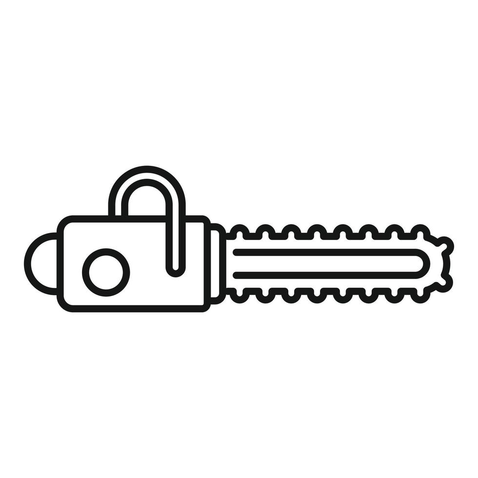 Handle chainsaw icon, outline style vector