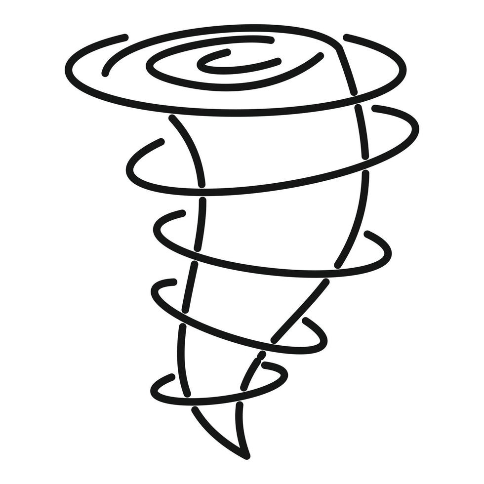 Cold blizzard icon, outline style vector