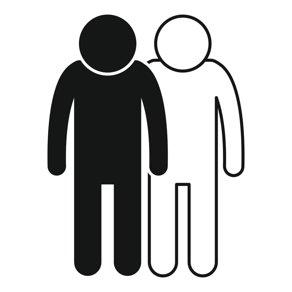Stop personal racism icon, simple style vector