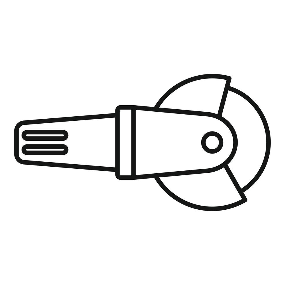 Tiler angle grinder icon, outline style vector