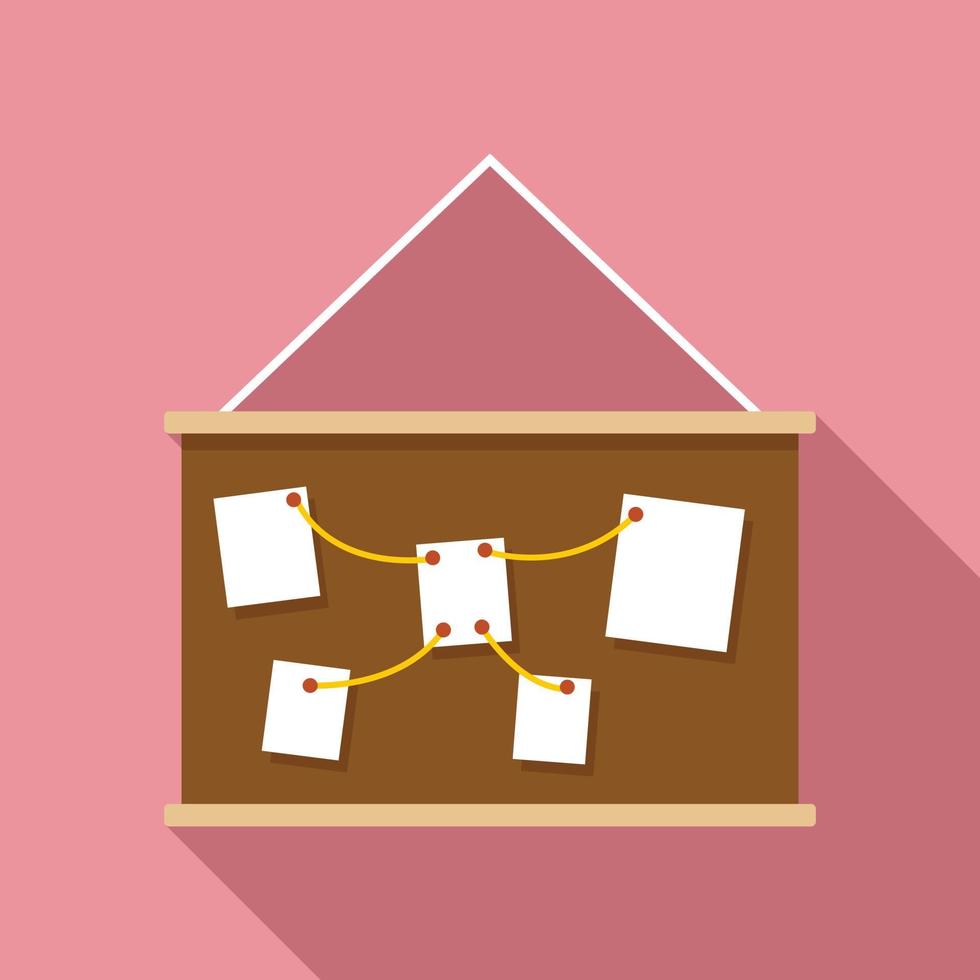 Investigator wall banner icon, flat style vector