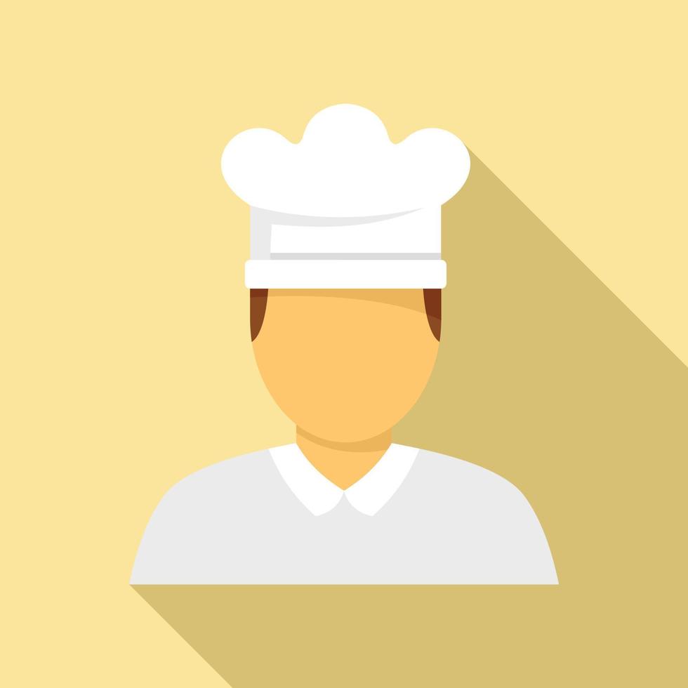 Cook icon, flat style vector