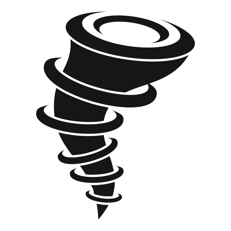 icono de tornado de fuerza, estilo simple vector