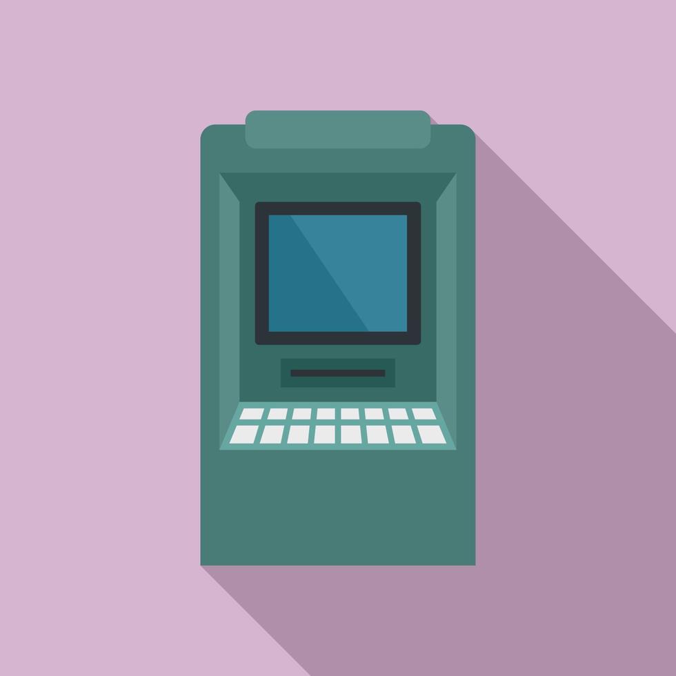 Balance money atm icon, flat style vector