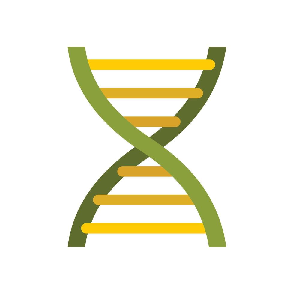 DNA icon in flat style vector