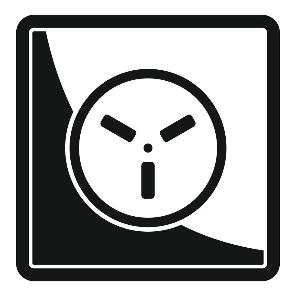 Type h power socket icon, simple style vector