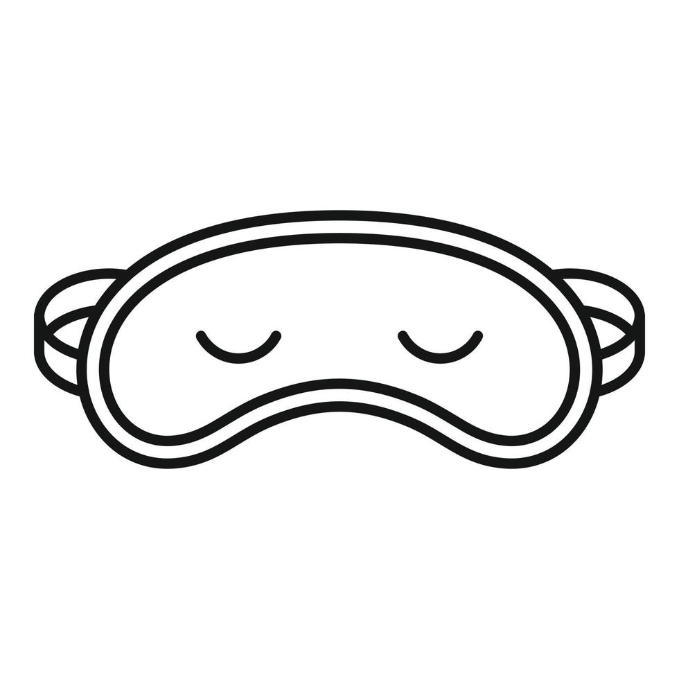 Eye sleeping mask icon, outline style vector