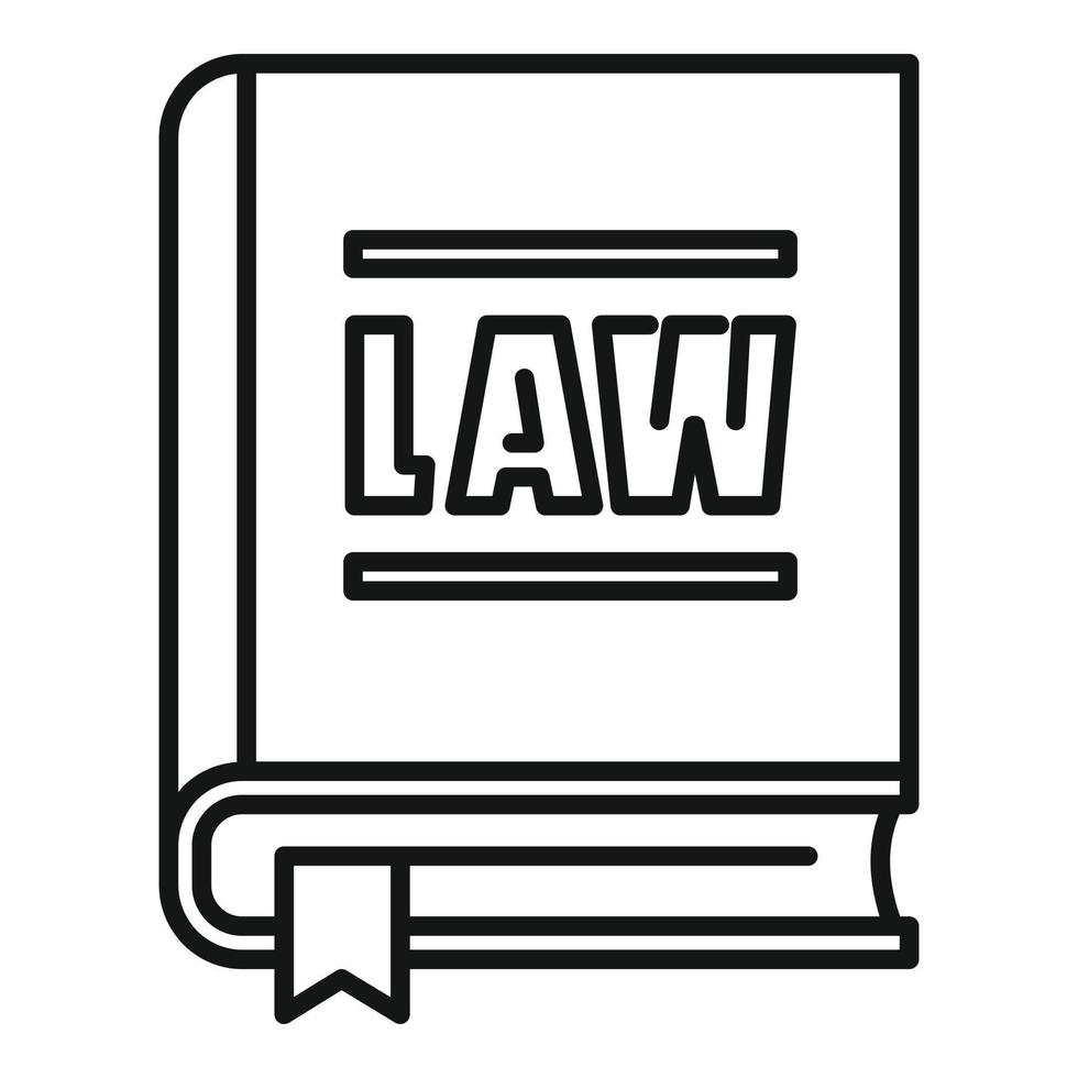 Policeman law icon, outline style vector
