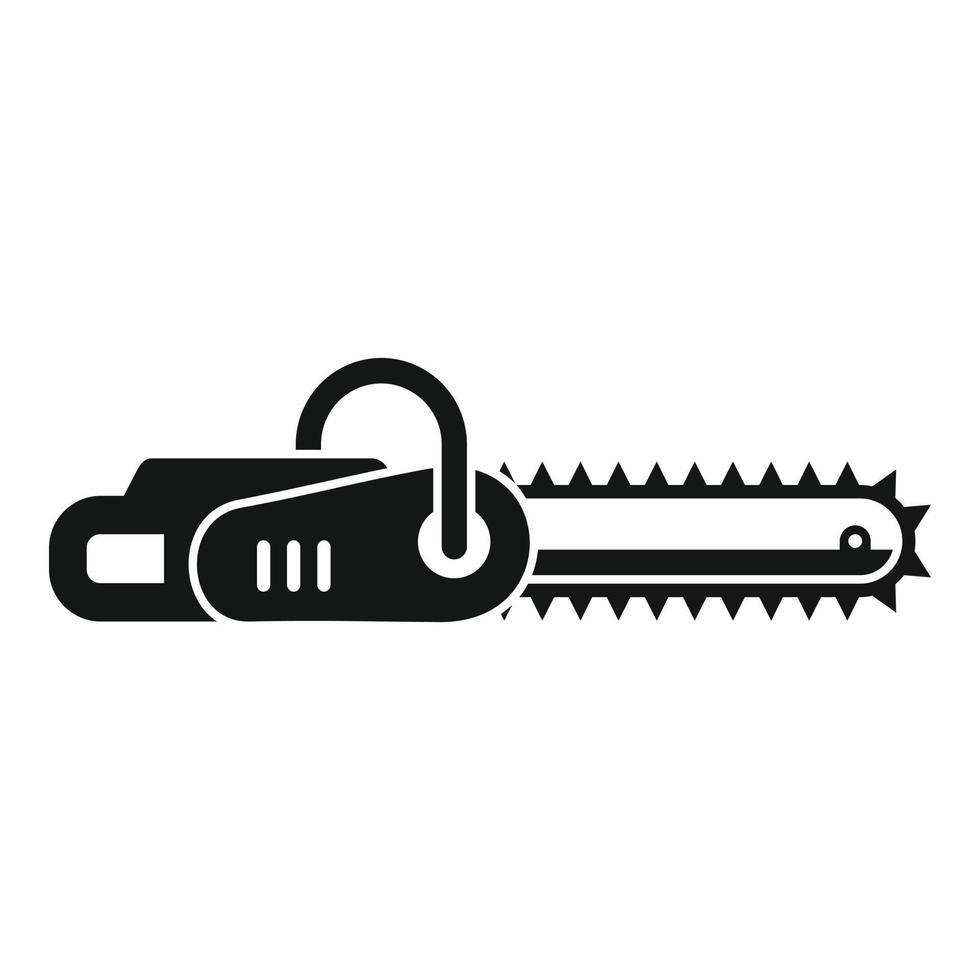 Handle chainsaw icon, simple style vector