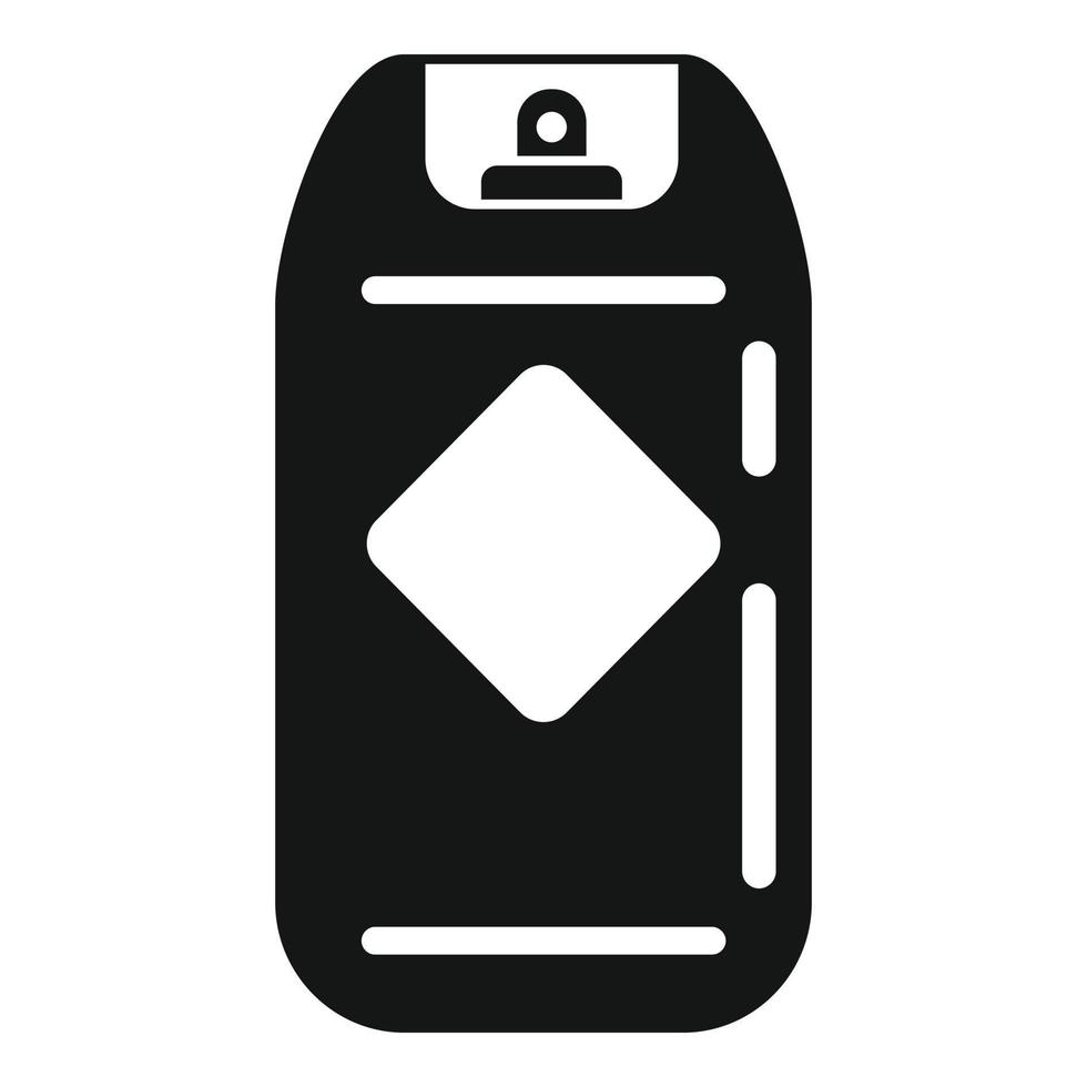 Gas cylinder icon, simple style vector