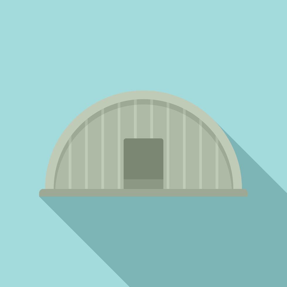 Aircraft repair hangar icon, flat style vector
