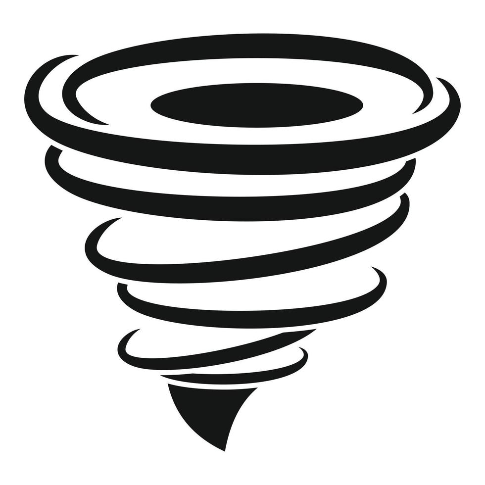 icono de tornado de energía, estilo simple vector