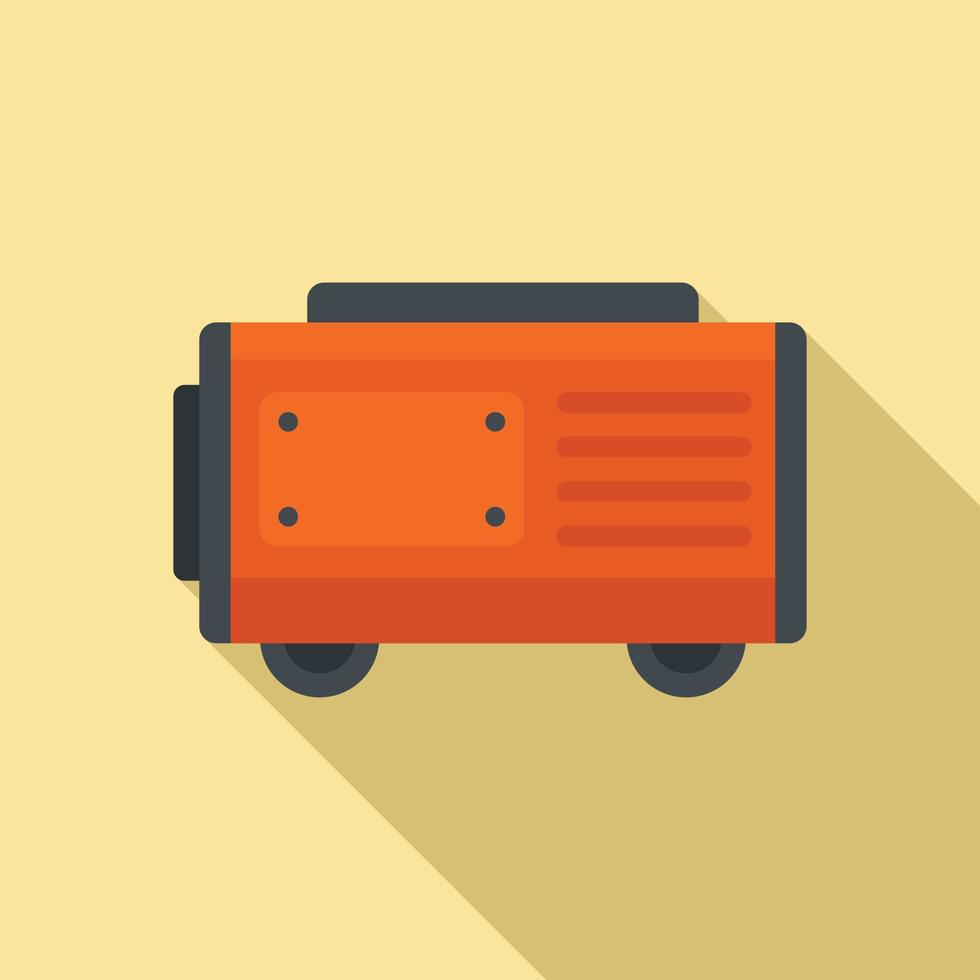 Fuel generator icon, flat style vector