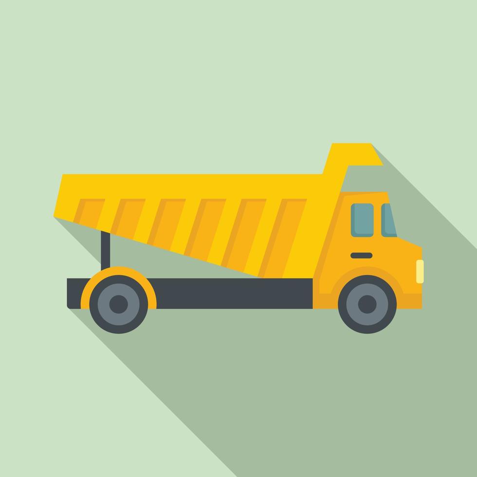 Tipper commercial icon, flat style vector