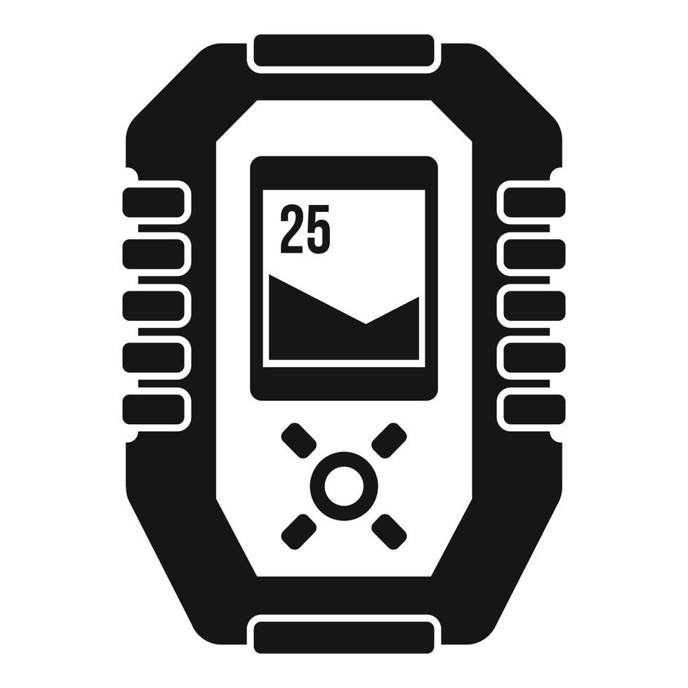 icono de gadget de ecosonda, estilo simple vector