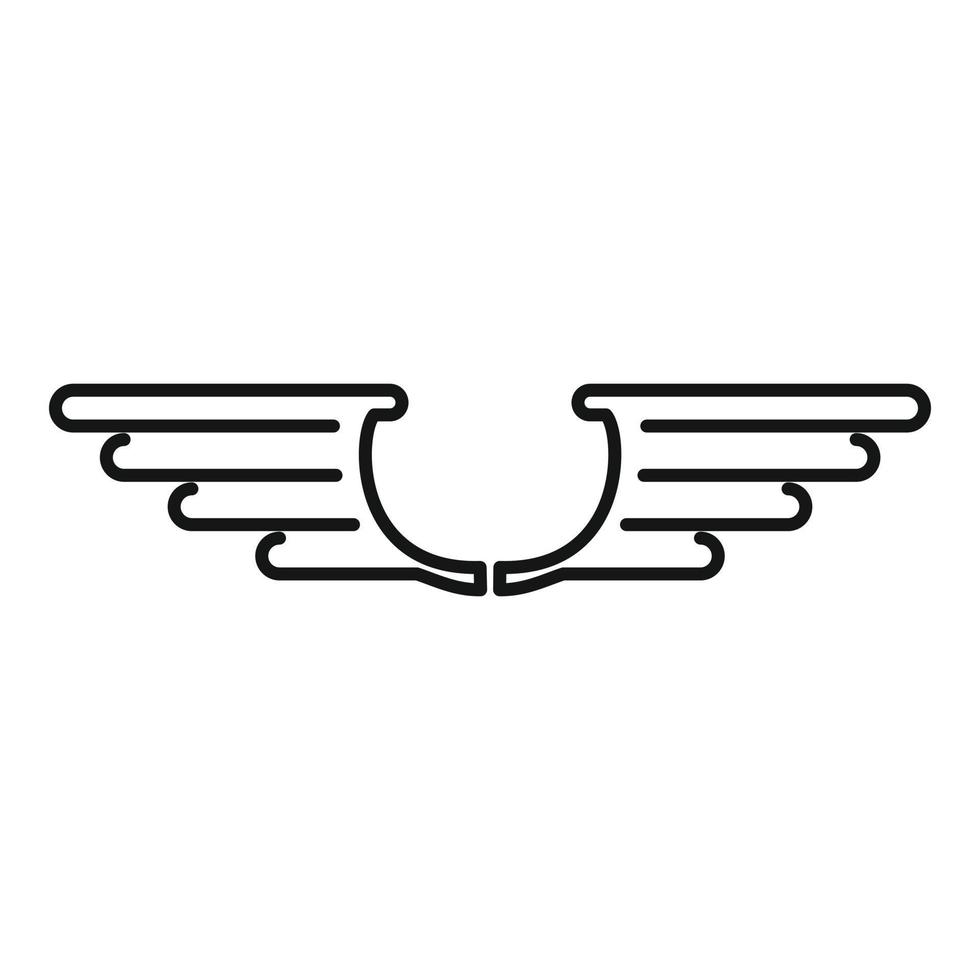 Air force wings icon, outline style vector