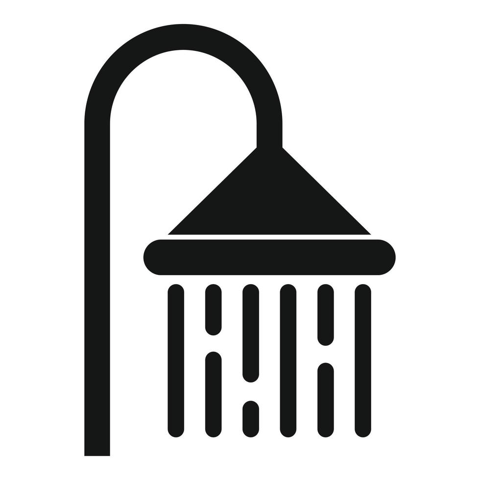 Sauna shower icon, simple style vector