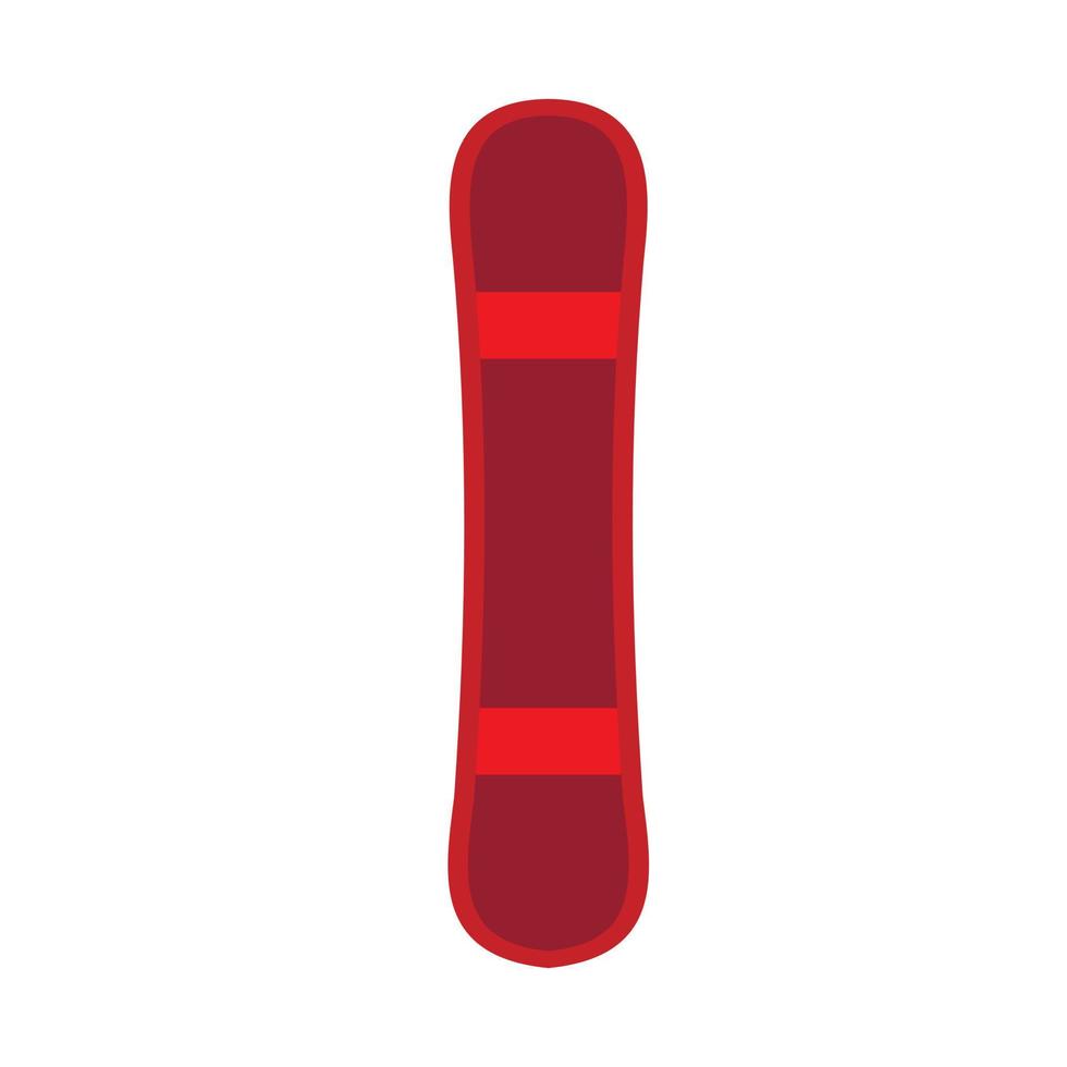Snowboard icon, flat style vector