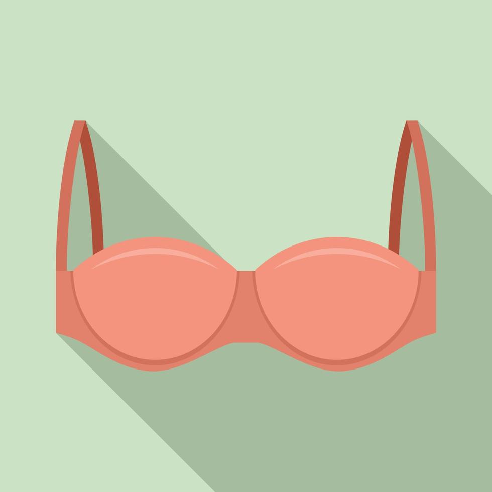 icono de sujetador de moda, estilo plano vector