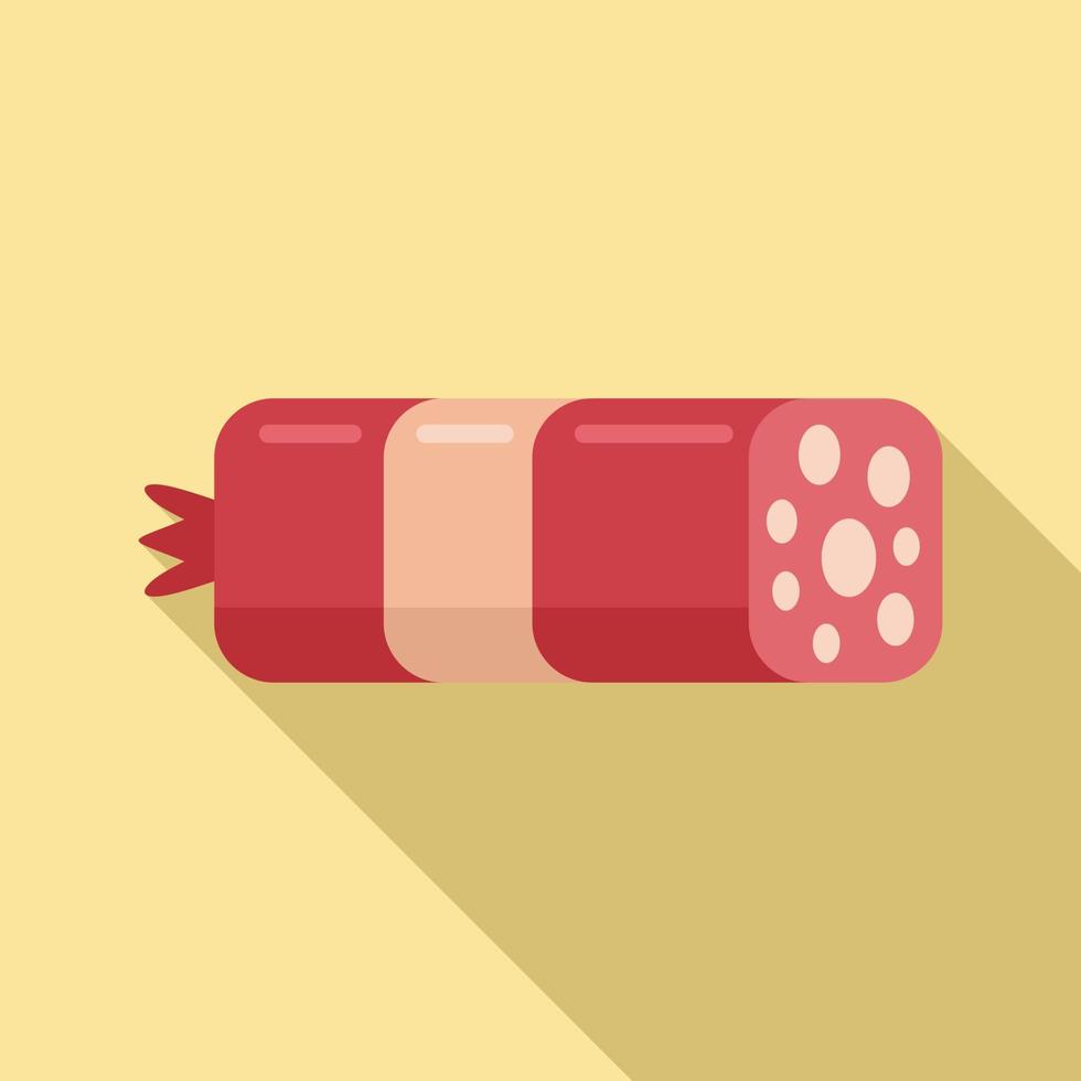 Sausage snag icon, flat style vector