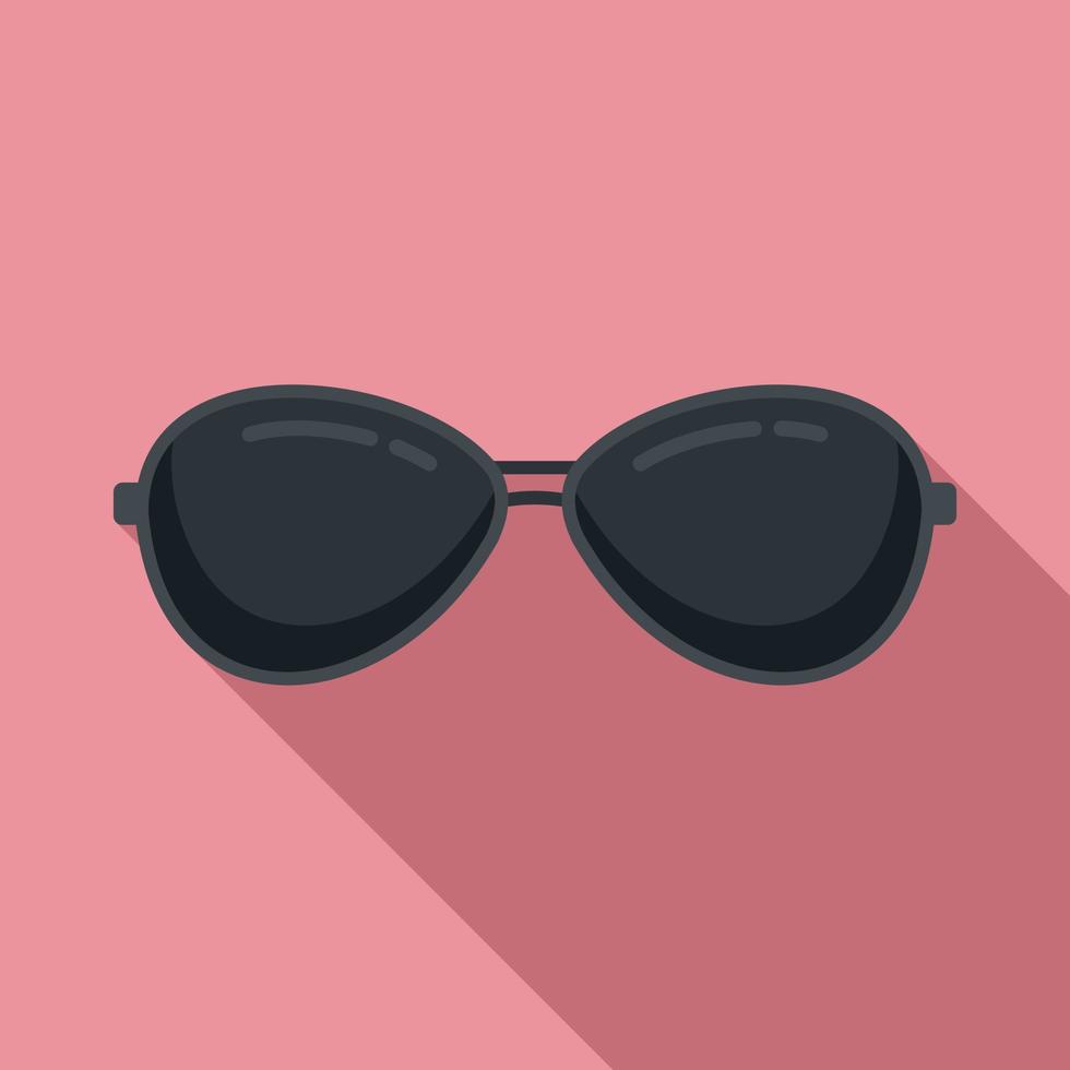 Policeman sunglasses icon, flat style vector