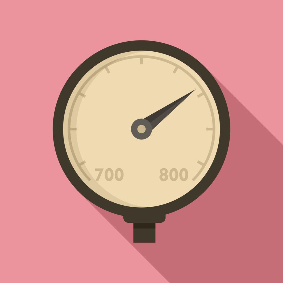 Gauge barometer icon, flat style vector