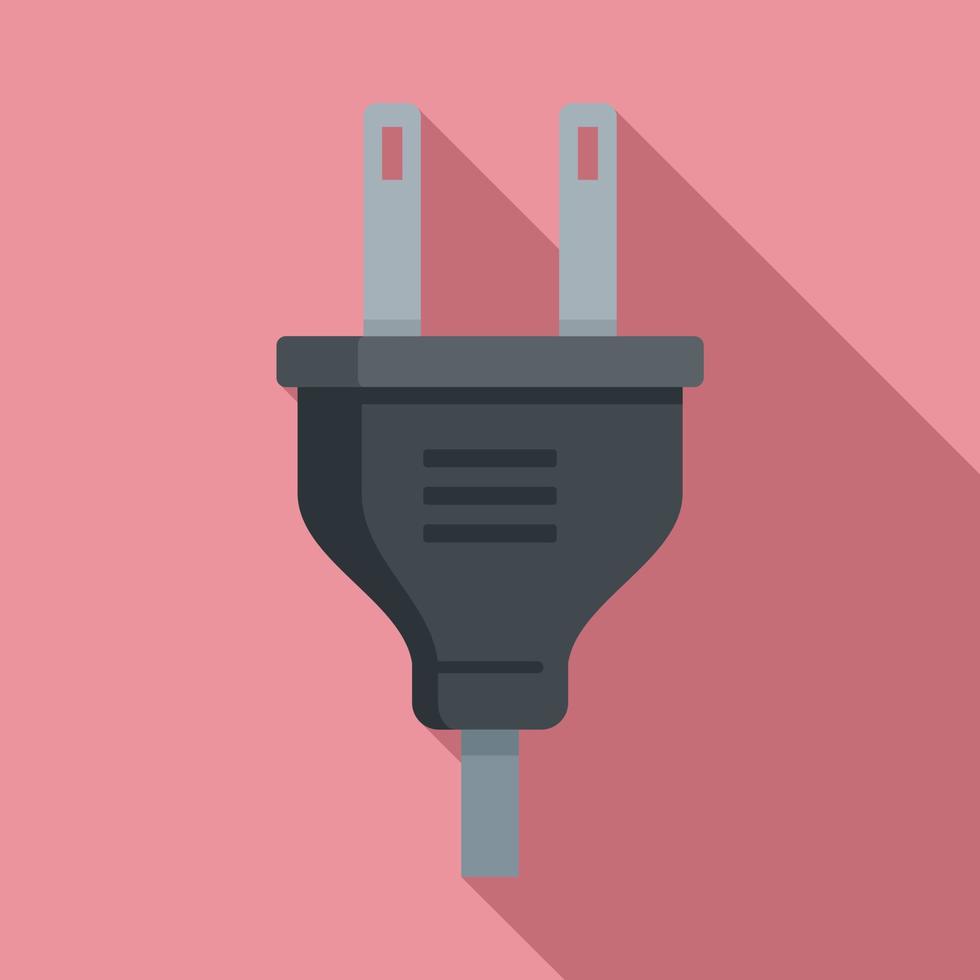 Electric plug icon, flat style vector