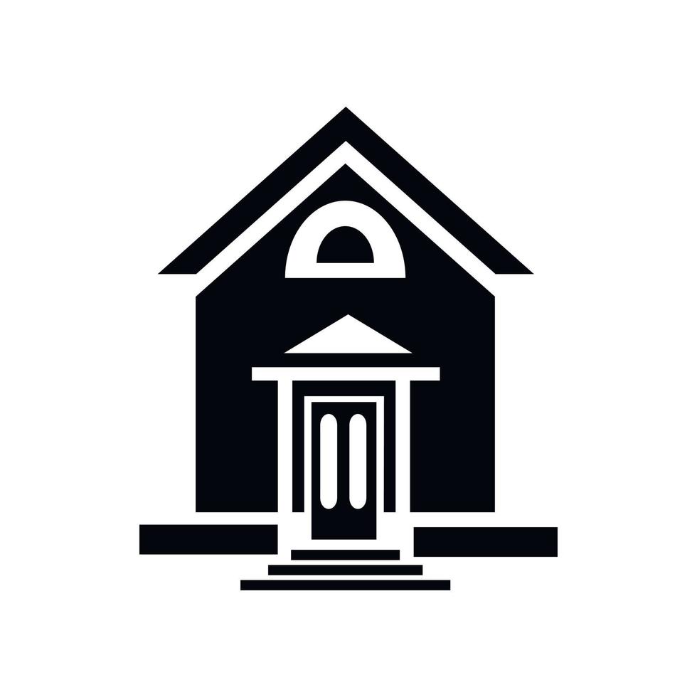 Small house icon, simple style vector