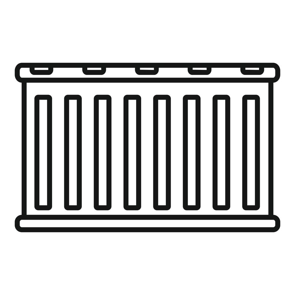 Delivery cargo container icon, outline style vector