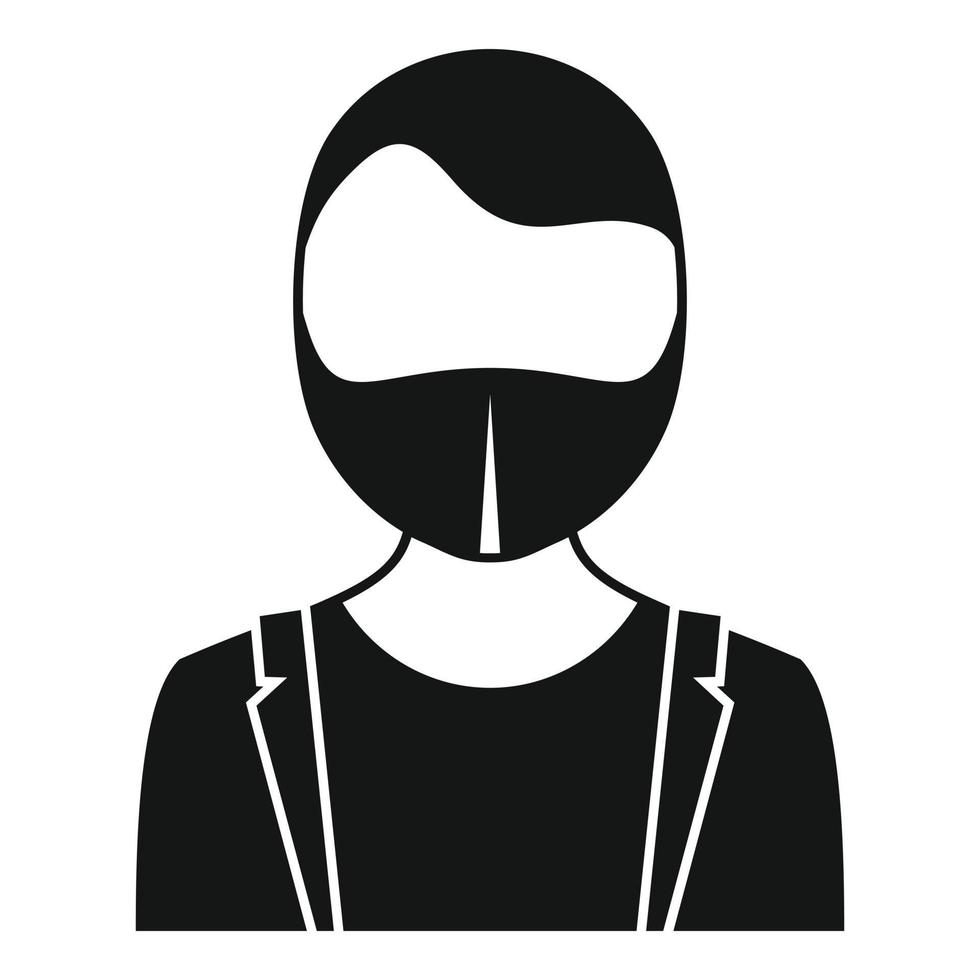 Dentist avatar icon, simple style vector