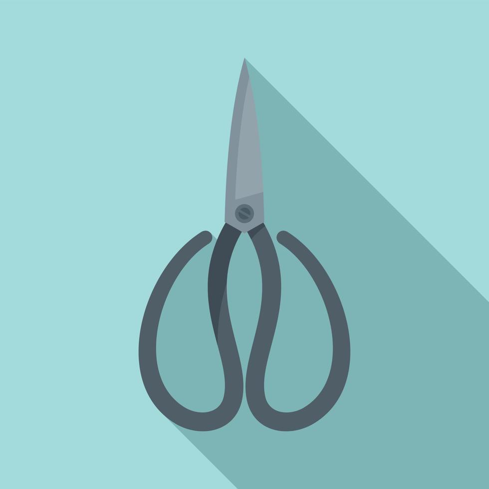 Shoe repair scissors icon, flat style vector