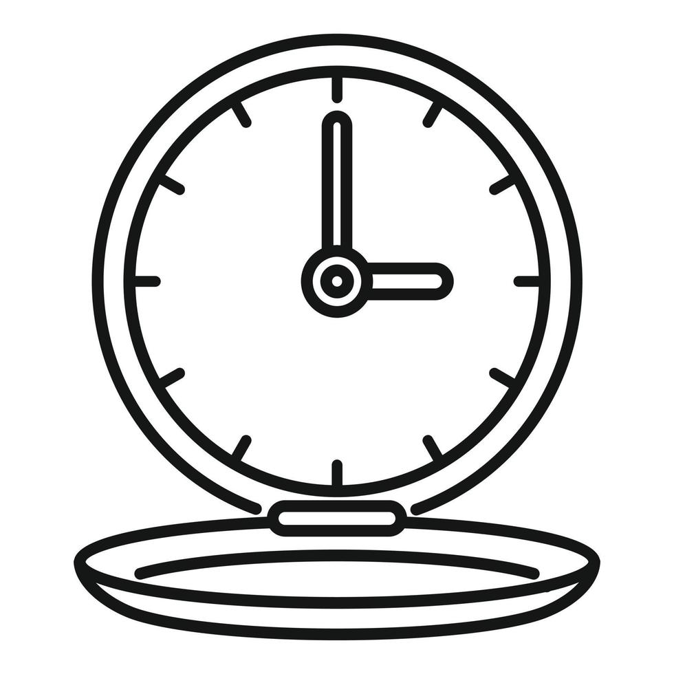 icono de reparación de reloj portátil de oro, estilo de contorno vector