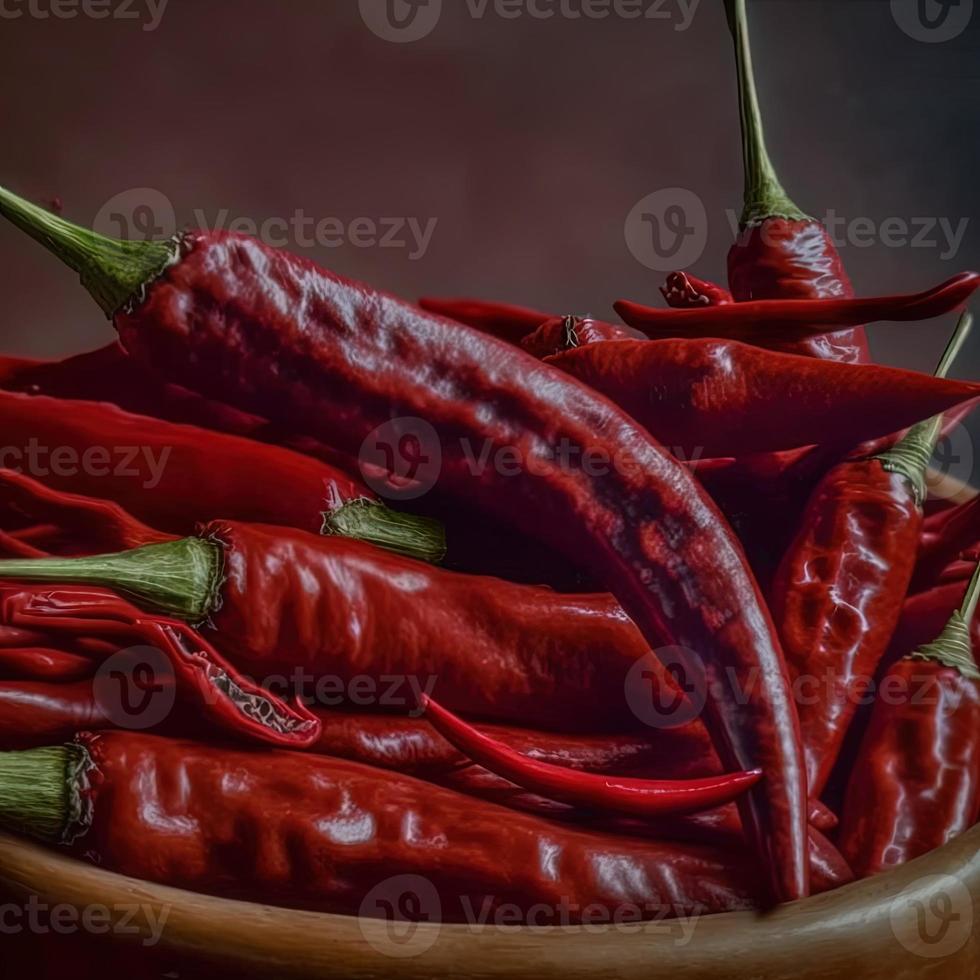 Sri Lanka red chili - Red color photo